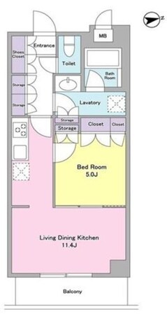 シティカレント代官山の物件間取画像